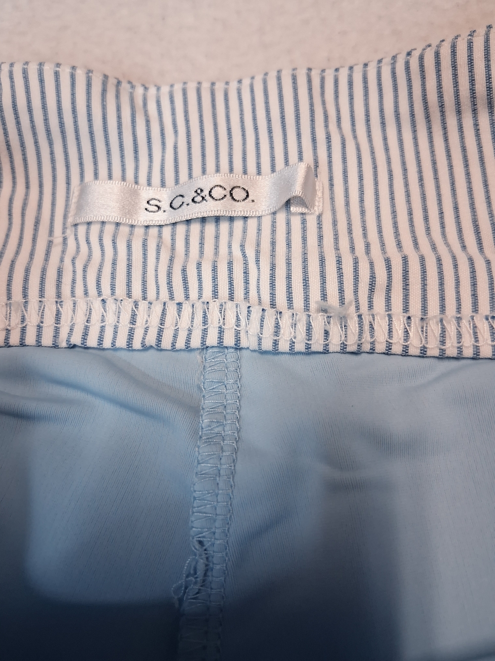 Blue and White Striped Sport Skort  Rayon - Picture 5 of 11